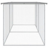 Chicken Cage with Roof Light Grey 203x98x90 cm Galvanised Steel 3189054