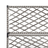 Trellis Raised Bed with 3 Pots 83x30x130 cm Poly Rattan Grey 46935