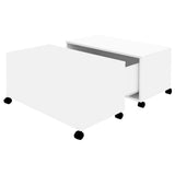 Coffee Table White 75x75x38 cm Engineered Wood 806867
