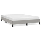 Bed Frame without Mattress Light Grey 135x190 cm Double Double Fabric 349824