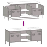 TV Cabinet Pink 101.5x39x43.5 cm Cold-rolled Steel 851299