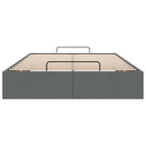 Ottoman Bed Frame without Mattress Dark Grey Double Fabric 3310920