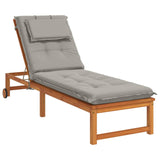 Sunlounger Cushion GEMERT 100% Polyester Grey 190 x 50 x 9 cm 947504