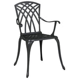 Garden Chair 2 pcs Black 55 x 56.5 x 91cm Aluminium 42002399
