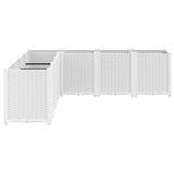 Garden Planter White 160x160x53 cm PP 367869