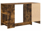 Desk with Drawer Smoked Oak 100 x 40 x 75 cm Engineered Wood 8000456