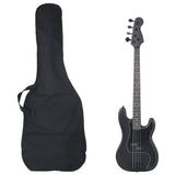 Electric Bass Guitar for Beginner with Bag Black 4/4 46" 70185