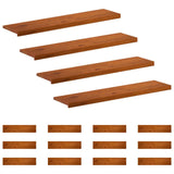Stair Tread 16 pcs 120 x 30 x 2 cm Brown Solid Oak Wood 3449476