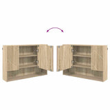 Bathroom Furniture Set with Drawer with Shelf 4 pcs Sonoma Oak 3393085