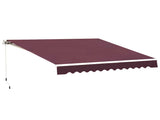 Manual Retractable Awning, 3x2.5 m-Red T3398P310365