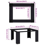 Washing Machine Pedestal Black 64 x 55 x 32.5 cm Steel 42022033