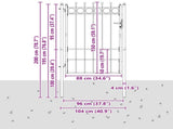 Fence Gate HORST 100 x 150 cm Metal Black Lockable 42034061