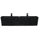 ZNTS Garden Planters 2 pcs Water Hyacinth Black 45582