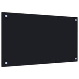 Kitchen Backsplashes 2 pcs Black 70x40 cm Tempered Glass 3315795