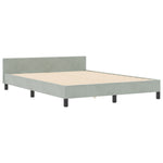 ZNTS Bed Frame Light Grey 160x200 cm Velvet 3345017