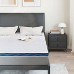 Mattress Pads White and blue 160 x 200 cm Gel Memory Foam 4106261