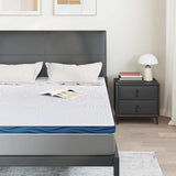 Mattress Pads White and blue 160 x 200 cm Gel Memory Foam 4106261