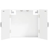 Dartboard Cabinet UTRECHT High Gloss White Engineered Wood 897769