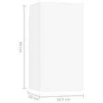 5 Piece TV Cabinet Set White Engineered Wood 3078653