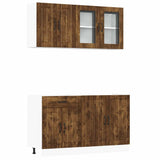 4 Piece Kitchen Cabinet Set Lucca Smoked Oak Engineered Wood 3314866