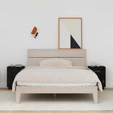 Bedside Cabinets 2 pcs Black 40x34x55 cm Solid Wood Pine 818314