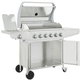 Gas BBQ Grill with 7 Burners Silver Stainless Steel 3214257