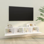 Wall TV Cabinets 2 pcs White 100x30x30 cm Engineered Wood 804544