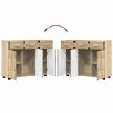 Sideboard FLORIN Sonoma Oak 88.5 x 30.5 x 73 cm Engineered Wood 880313