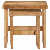 Nesting Tables 2 pcs Brown 46 x 46 x 45 cm Solid Mango Wood 4104557