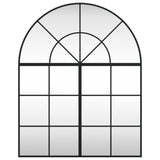 Wall Mirror Black 80x100 cm Arch Iron 3200632