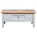 ZNTS Coffee Table Mexican Pine Corona Range Grey 100x55x44 cm 282625