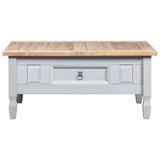 ZNTS Coffee Table Mexican Pine Corona Range Grey 100x55x44 cm 282625