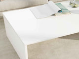 Coffee Table White 95 x 50 x 34 cm Engineered Wood 8000164