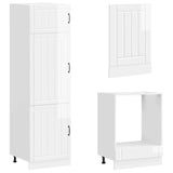 7 Piece Kitchen Cabinet Set Lucca High Gloss White Engineered Wood 3314773