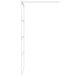 Walk-in Shower Wall White 90x195 cm Clear ESG Glass 152141