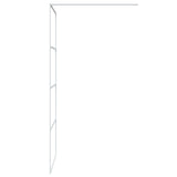 Walk-in Shower Wall White 90x195 cm Clear ESG Glass 152141
