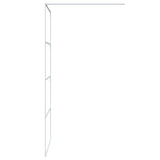 Walk-in Shower Wall White 90x195 cm Clear ESG Glass 152141