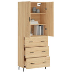 Highboard Sonoma Oak 69.5x34x180 cm Engineered Wood 3195862
