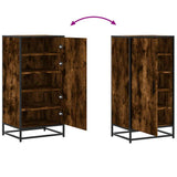 Shoe Rack Smoked Oak 48x38x97.5 cm Engineered Wood 849201