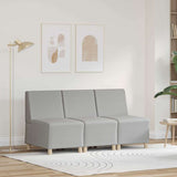 Modular Sofa Unit Armless 3 pcs Cloud Grey 55 x 74 x 82 cm 3399801