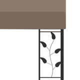 Wall-mounted Gazebo 4x3x2.5 m Taupe 312266