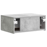 Wall-Mounted Bedside Cabinet with Drawer 2 pcs Concrete Grey 898452