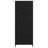 Highboard Black Oak 69.5 x 34 x 180 cm Engineered Wood 3416082