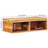 Wall-mounted TV Cabinet 60x30x19 cm Solid Wood Acacia 4017475