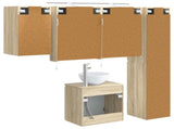 Bathroom Cabinet Set 5 pcs Sonoma Oak Engineered Wood 3407289