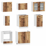 ZNTS 8 Piece Kitchen Cabinet Set Kalmar Old Wood Engineered Wood 3314829