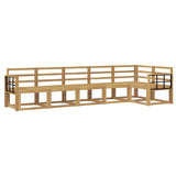 Outdoor Sofa Set 6 pcs White Solid Acacia Wood 3387708