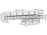 Sofa Sets 8 pcs Natural Solid Acacia Wood 3374994