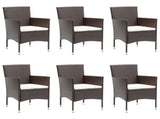 Garden Dining Set Brown, Cream White 3095893