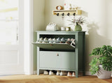Modern Two-Drawer Shoe Cabinet - Green T3398P344853
